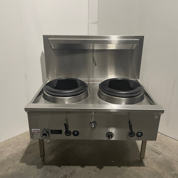 B&S UFWWK-2 Waterless 2 Hole Wok Table (3)