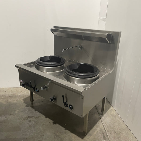 B&S UFWWK-2 Waterless 2 Hole Wok Table (4)