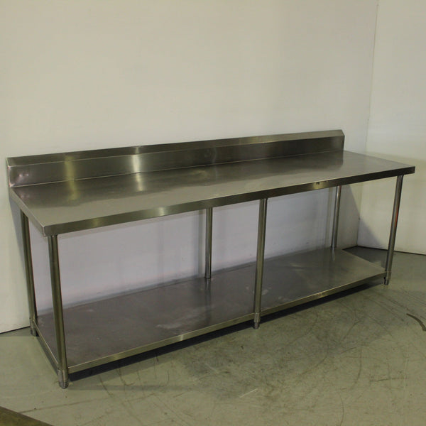 2400mm Stainless Steel Splashback Bench (2)