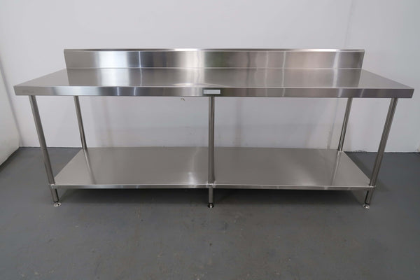 2400mm Stainless Steel Splashback Bench (2)