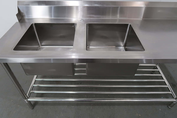 Stainless Steel Bench with Double Skink (5)