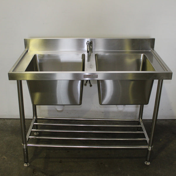 1200mm Stainless Steel Double Sink Bench (3)