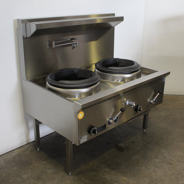 B&S UFWWK-2 Waterless 2 Hole Wok Table (2)