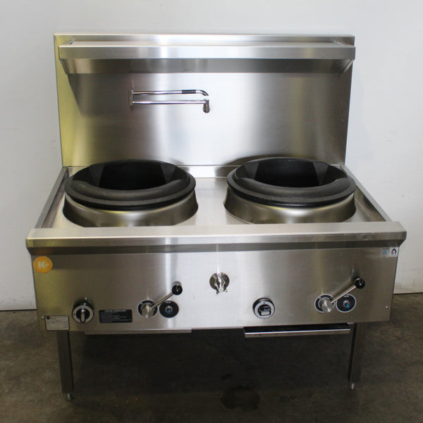 B&S UFWWK-2 Waterless 2 Hole Wok Table (3)