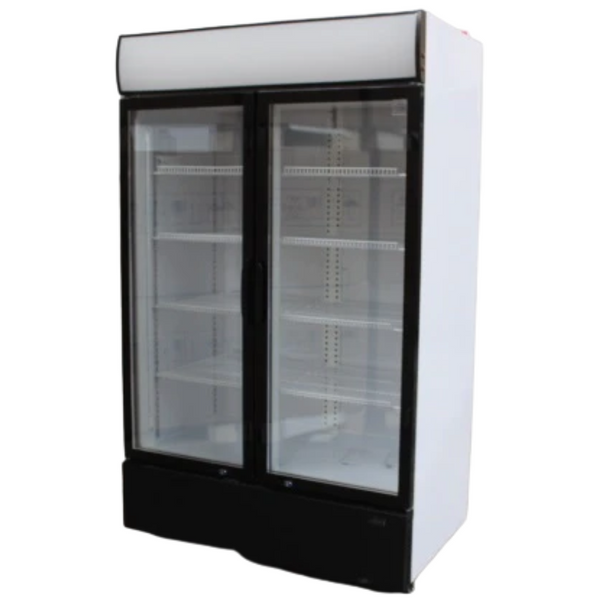NORSK NG LOW ENERGY 1074LTR DISPLAY FRIDGE White Body & Black Doors