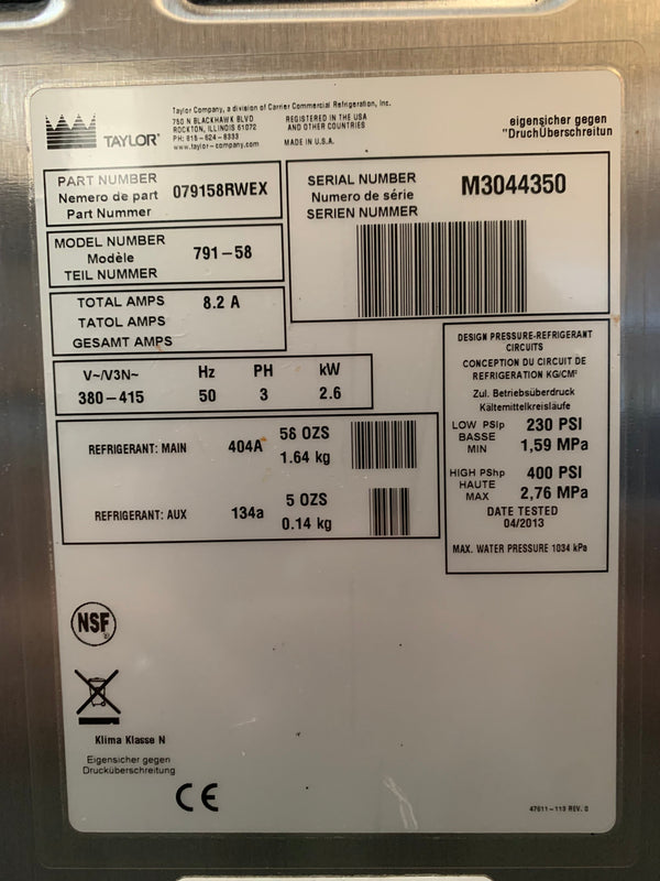 Taylor 791-58 Soft-Serve Machine