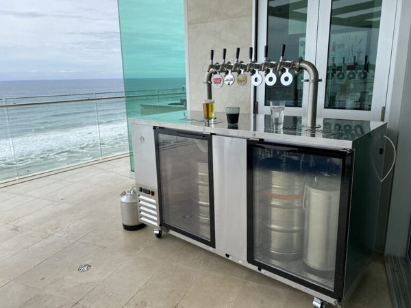 Kegs Off Tap KegMaster Super Deluxe Double Door Kegerator XL - Under Counter Keg Fridge