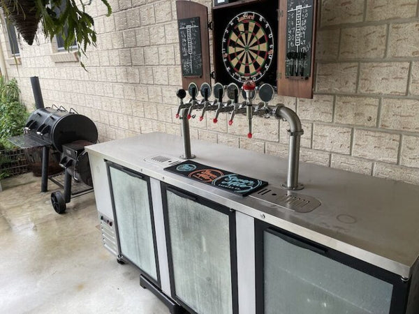 Kegs Off Tap KegMaster Super Deluxe Triple Door Kegerator - Under Counter Keg Fridge