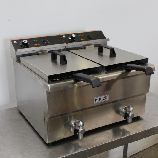 FED BEF-172V C/Top Split Pan Fryer (2)