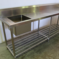 S/S SINK BENCH W/ SBACK 2400X600 (1)