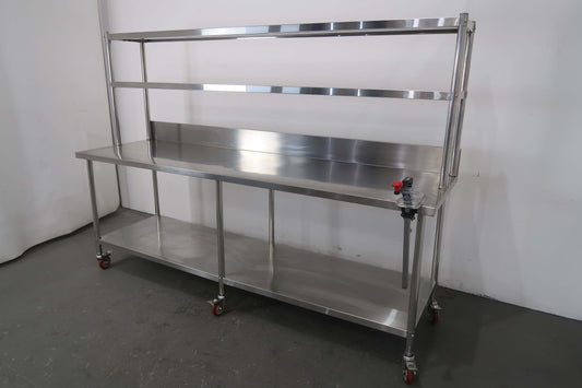 Stainless Steel Bench With Splashback (2)