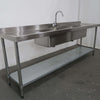 Vogue Double Sink Bench With Splashback (4)