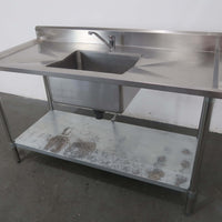 Stainless Steel Sink Bench With (2)