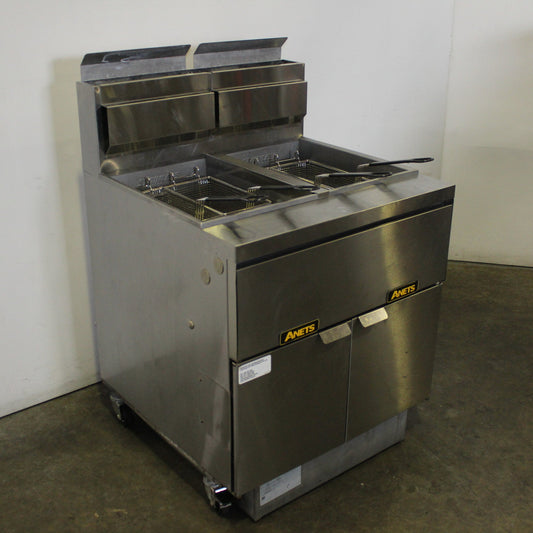Anets FM2.14GS.CS Twin Deep Fryer Bank (2)