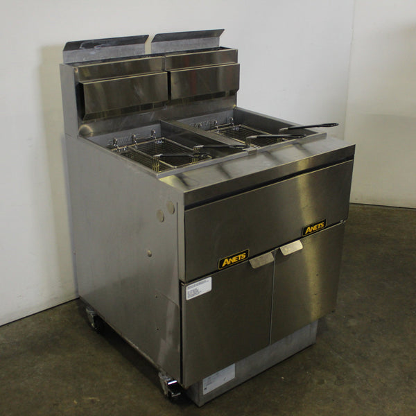 Anets FM2.14GS.CS Twin Deep Fryer Bank (2)