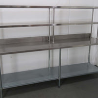 2400mm x 700mm S/S Bench & Gantry Shelf (2)