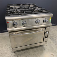 BARON 900 SER. 4 BURNER RANGE NAT GAS OVEN