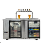 Kegs Off Tap KegMaster Super Deluxe Double Door Kegerator XL - Under Counter Keg Fridge