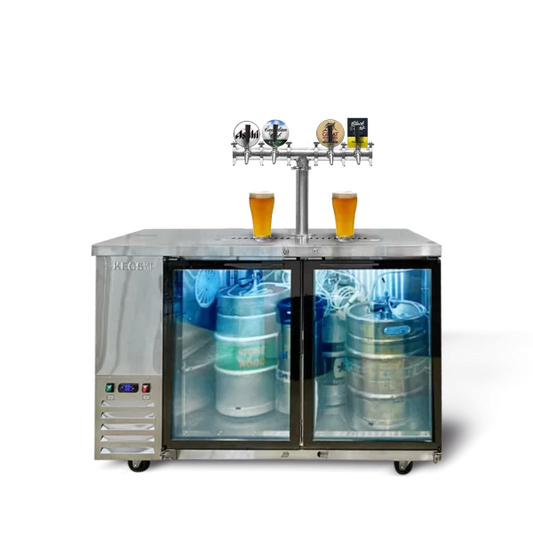 Kegs Off Tap KegMaster Super Deluxe Double Door Kegerator - Under Counter Keg Fridge