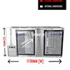 Kegs Off Tap KegMaster Super Deluxe Double Door Kegerator XL - Under Counter Keg Fridge