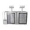 Kegs Off Tap KegMaster Super Deluxe Double Door Kegerator XL - Under Counter Keg Fridge
