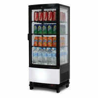 Chiller CT0100G4BC C/top Blk LED 100L Curved GLS