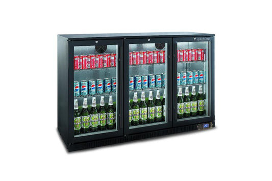 Chiller BB0330GD B/Bar 3DR Hinged 307L 870mm