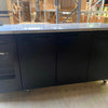 Williams HCS3UFBSDCBB 3 SOLID DR CAMEO BACK BAR - Black